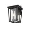 Z-Lite Seoul 2 Light Outdoor Wall Sconce, Black & Clear 571M-BK - alternate 3